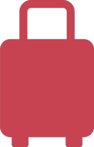 luggage red icon